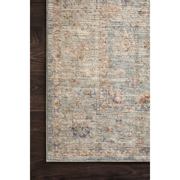 World Menagerie Guilherme Oriental Light Blue/Beige Area Rug & Reviews
